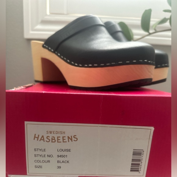 Swedish Hasbeens: Louise Clog. Black. Size 39. - Picture 2 of 2